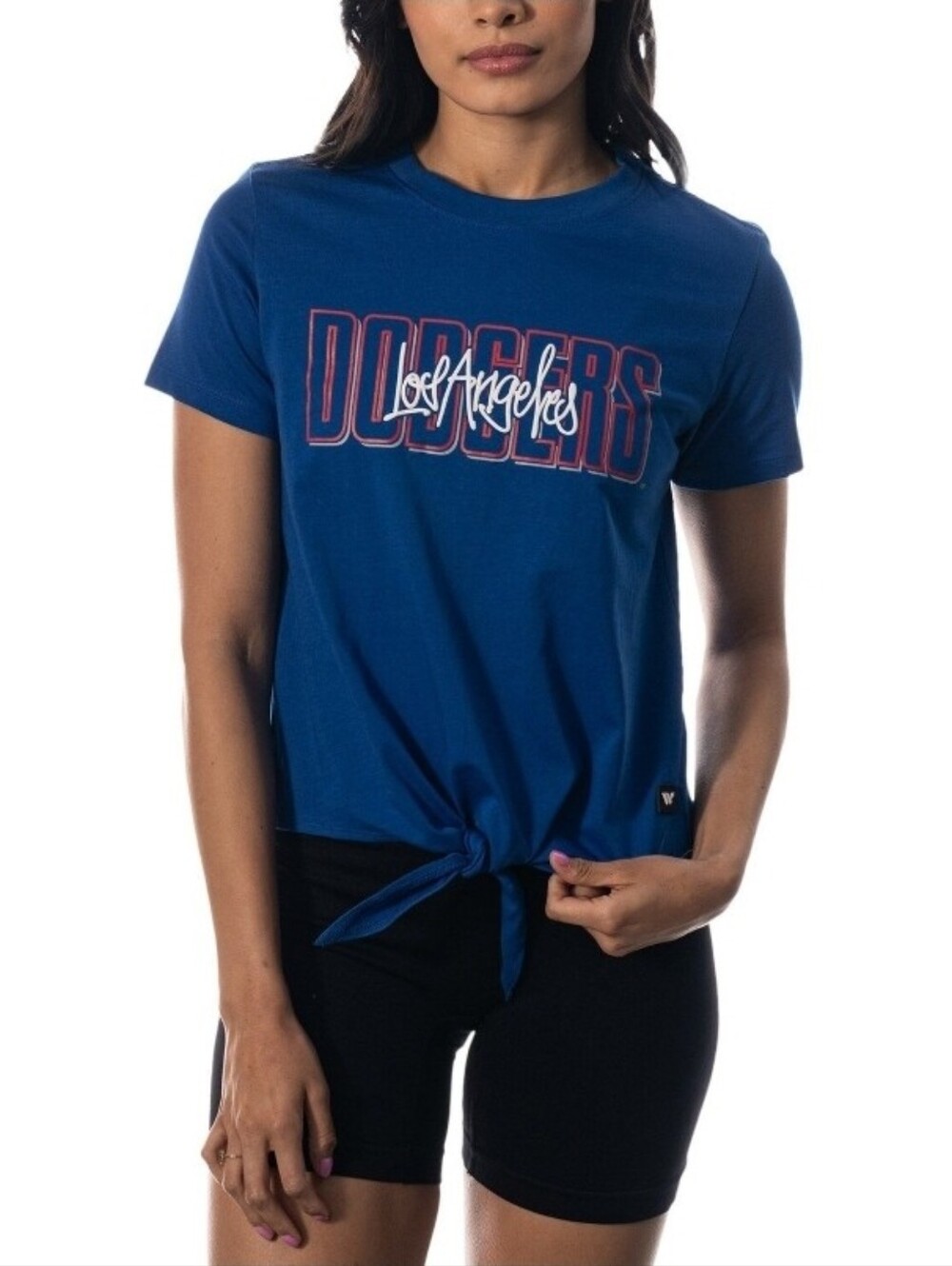 Los Angeles Dodgers Women's Blue Tie-Front Tee